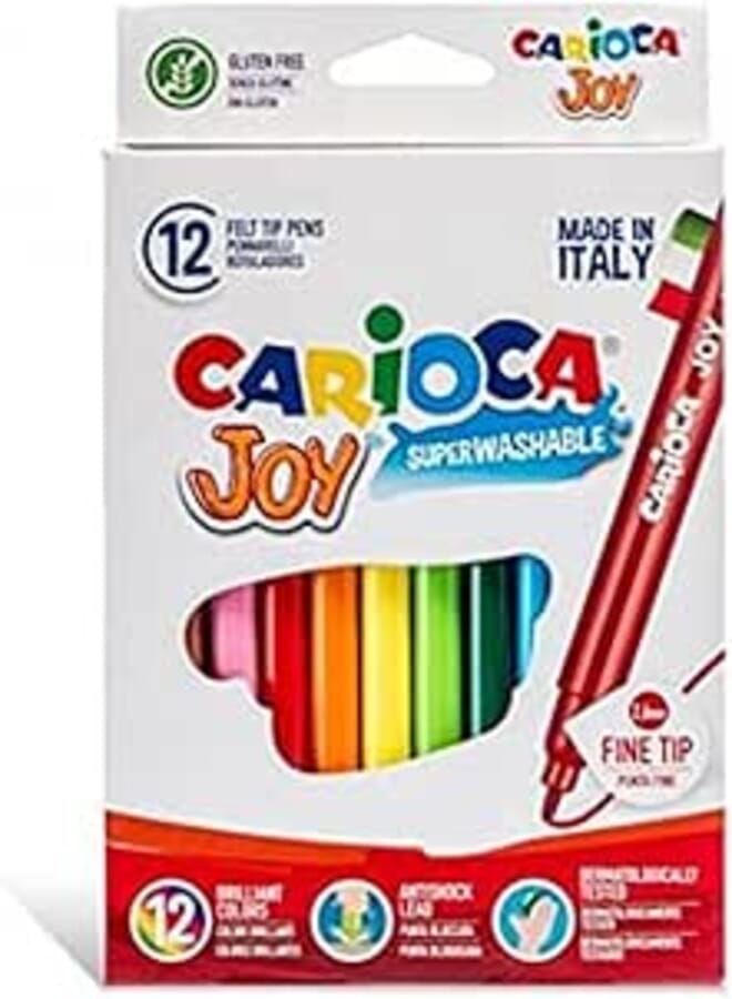 Carioca Joy Super Washable Felt Tip Pen Pack of 12